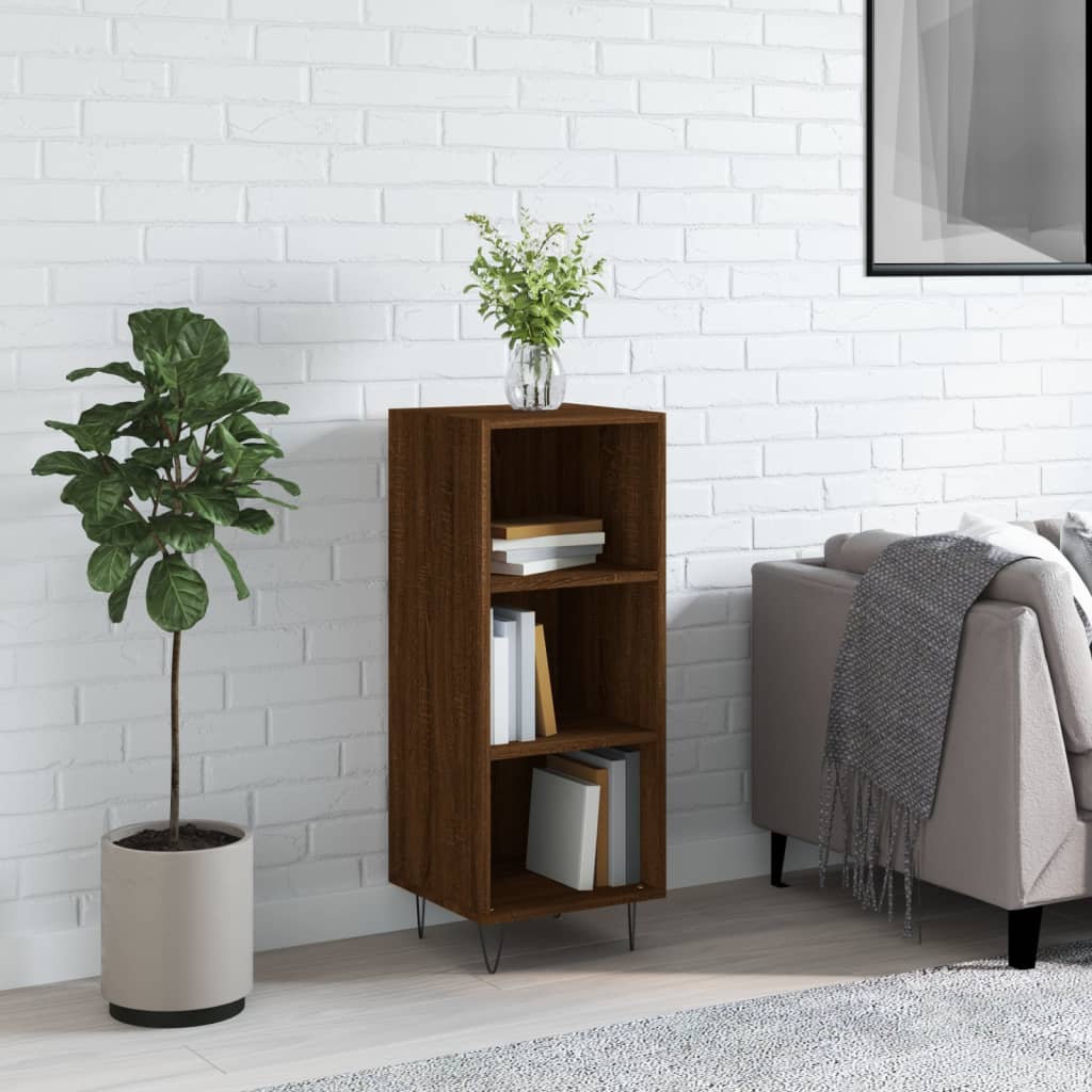 Sideboard Braun Eichen-Optik 34,5x32,5x90 cm Holzwerkstoff - Pazzar.ch