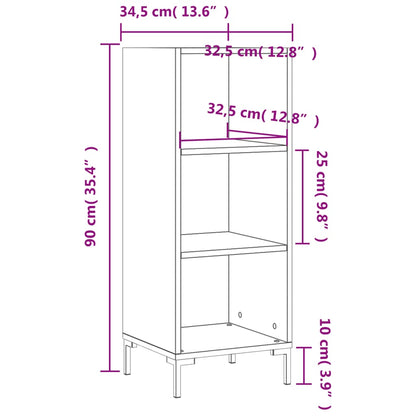 Sideboard Betongrau 34,5x32,5x90 cm Holzwerkstoff - Pazzar.ch