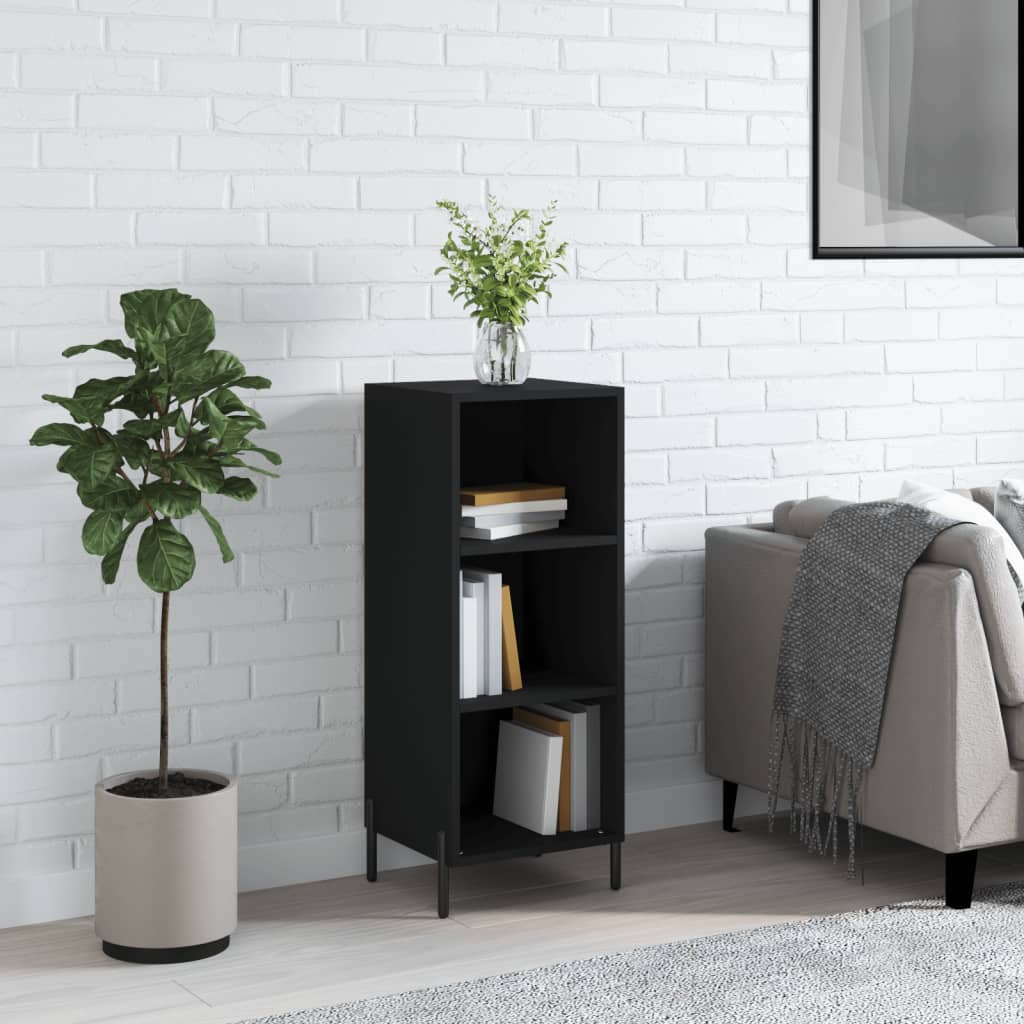 Sideboard Schwarz 34,5x32,5x90 cm Holzwerkstoff - Pazzar.ch