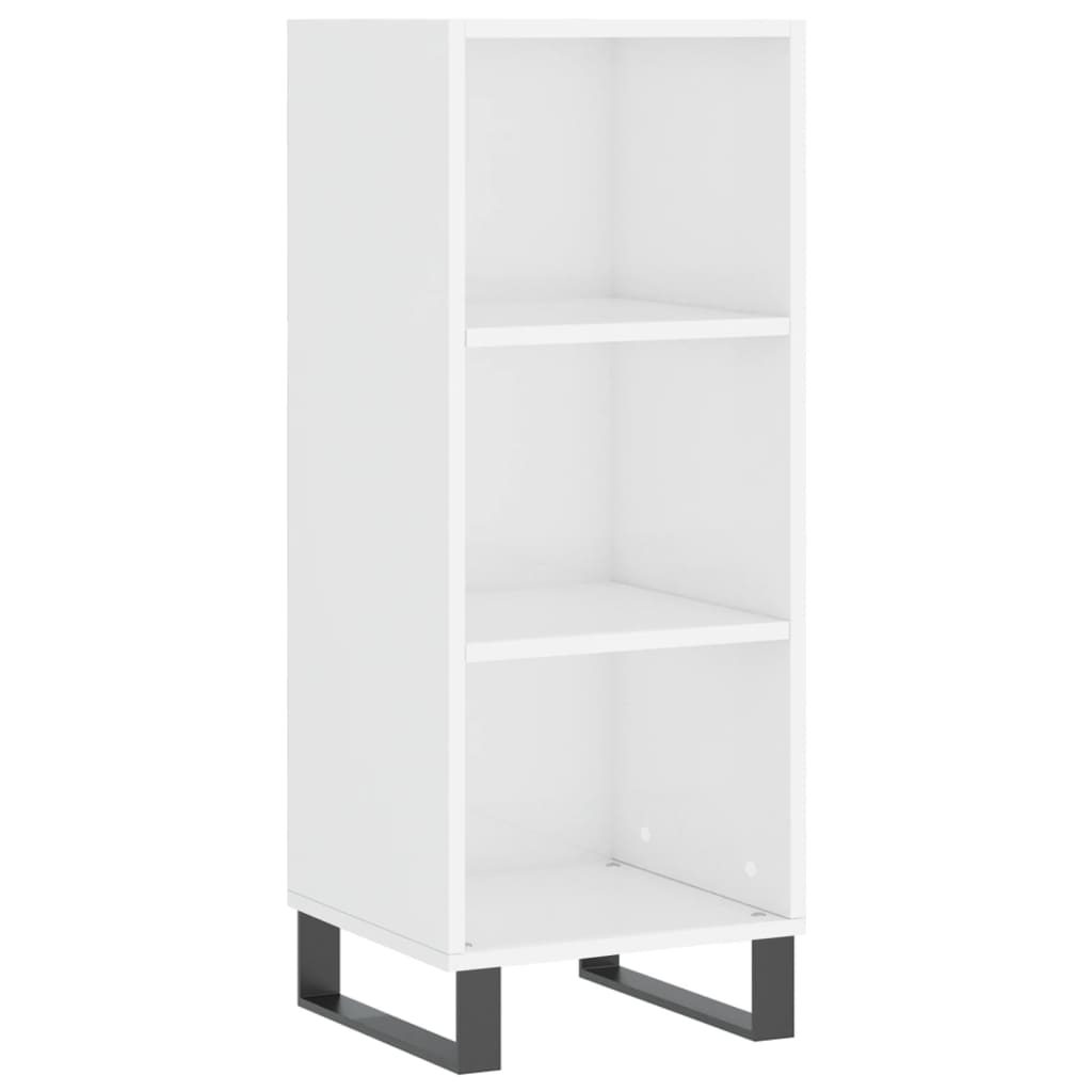 Sideboard Hochglanz-Weiß 34,5x32,5x90 cm Holzwerkstoff - Pazzar.ch