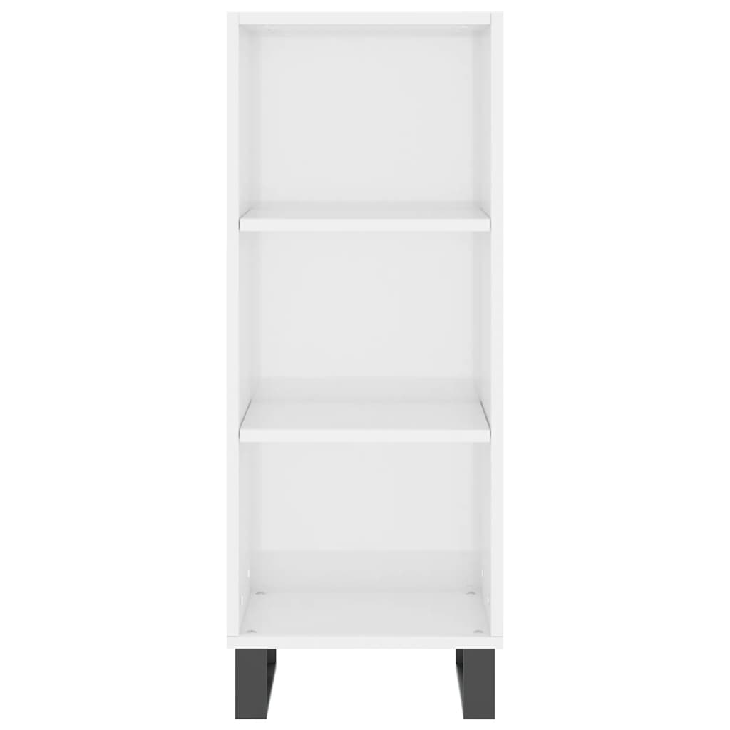 Sideboard Hochglanz-Weiß 34,5x32,5x90 cm Holzwerkstoff - Pazzar.ch