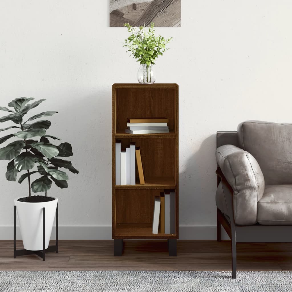 Sideboard Braun Eichen-Optik 34,5x32,5x90 cm Holzwerkstoff - Pazzar.ch