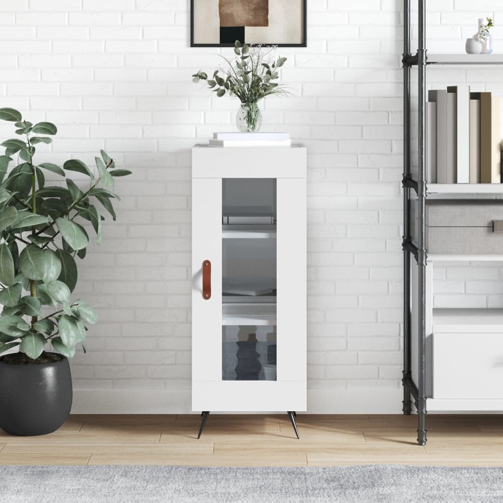 Sideboard Hochglanz-Weiß 34,5x34x90 cm Holzwerkstoff - Pazzar.ch