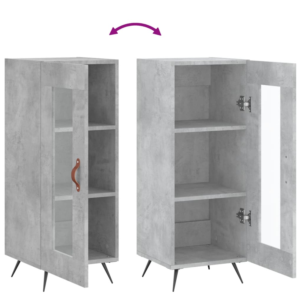Sideboard Betongrau 34,5x34x90 cm Holzwerkstoff - Pazzar.ch