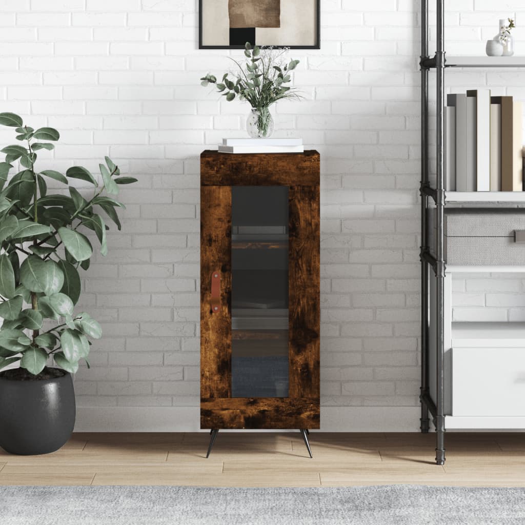 Sideboard Räuchereiche 34,5x34x90 cm Holzwerkstoff - Pazzar.ch