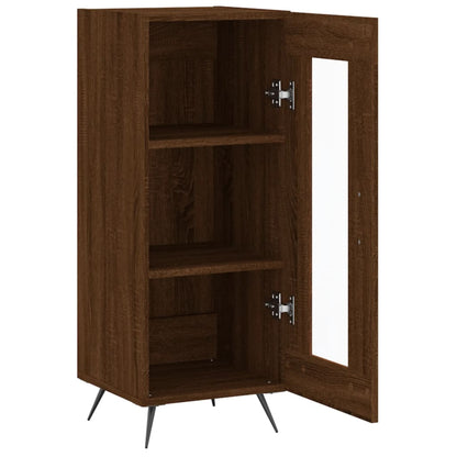 Sideboard Braun Eichen-Optik 34,5x34x90 cm Holzwerkstoff - Pazzar.ch