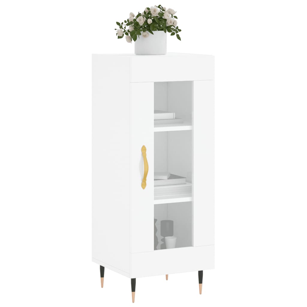 Sideboard Hochglanz-Weiß 34,5x34x90 cm Holzwerkstoff - Pazzar.ch