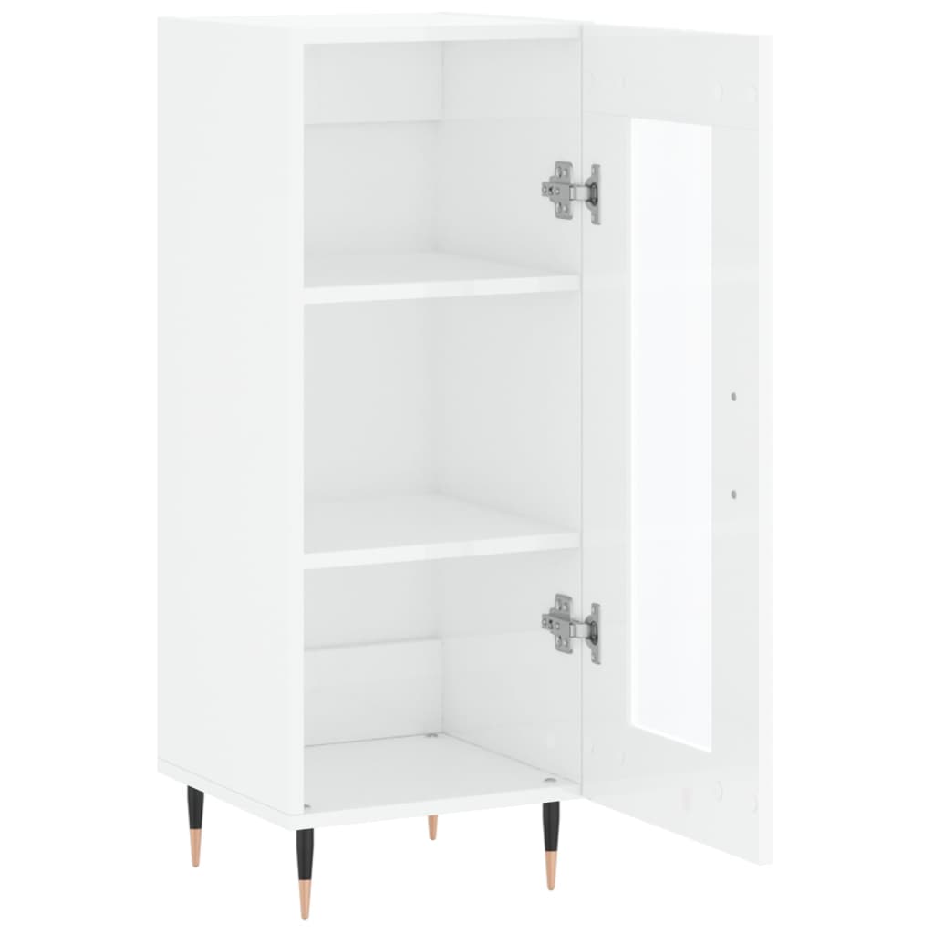 Sideboard Hochglanz-Weiß 34,5x34x90 cm Holzwerkstoff - Pazzar.ch