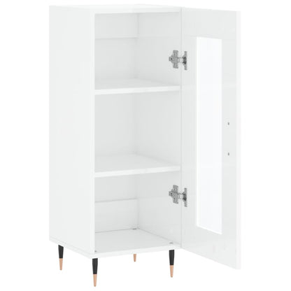 Sideboard Hochglanz-Weiß 34,5x34x90 cm Holzwerkstoff - Pazzar.ch