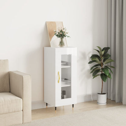 Sideboard Hochglanz-Weiß 34,5x34x90 cm Holzwerkstoff - Pazzar.ch