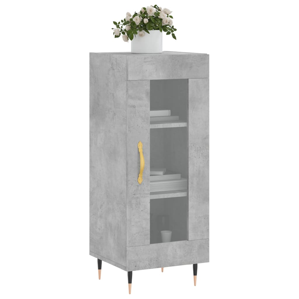 Sideboard Betongrau 34,5x34x90 cm Holzwerkstoff - Pazzar.ch