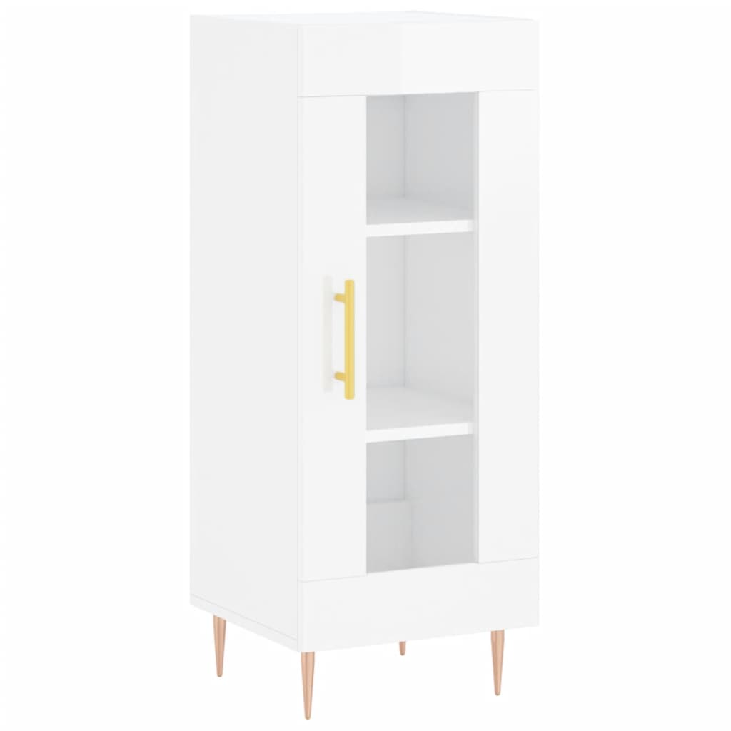 Sideboard Hochglanz-Weiß 34,5x34x90 cm Holzwerkstoff - Pazzar.ch