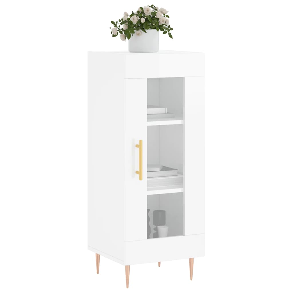 Sideboard Hochglanz-Weiß 34,5x34x90 cm Holzwerkstoff - Pazzar.ch