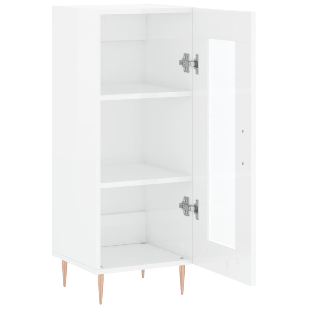 Sideboard Hochglanz-Weiß 34,5x34x90 cm Holzwerkstoff - Pazzar.ch