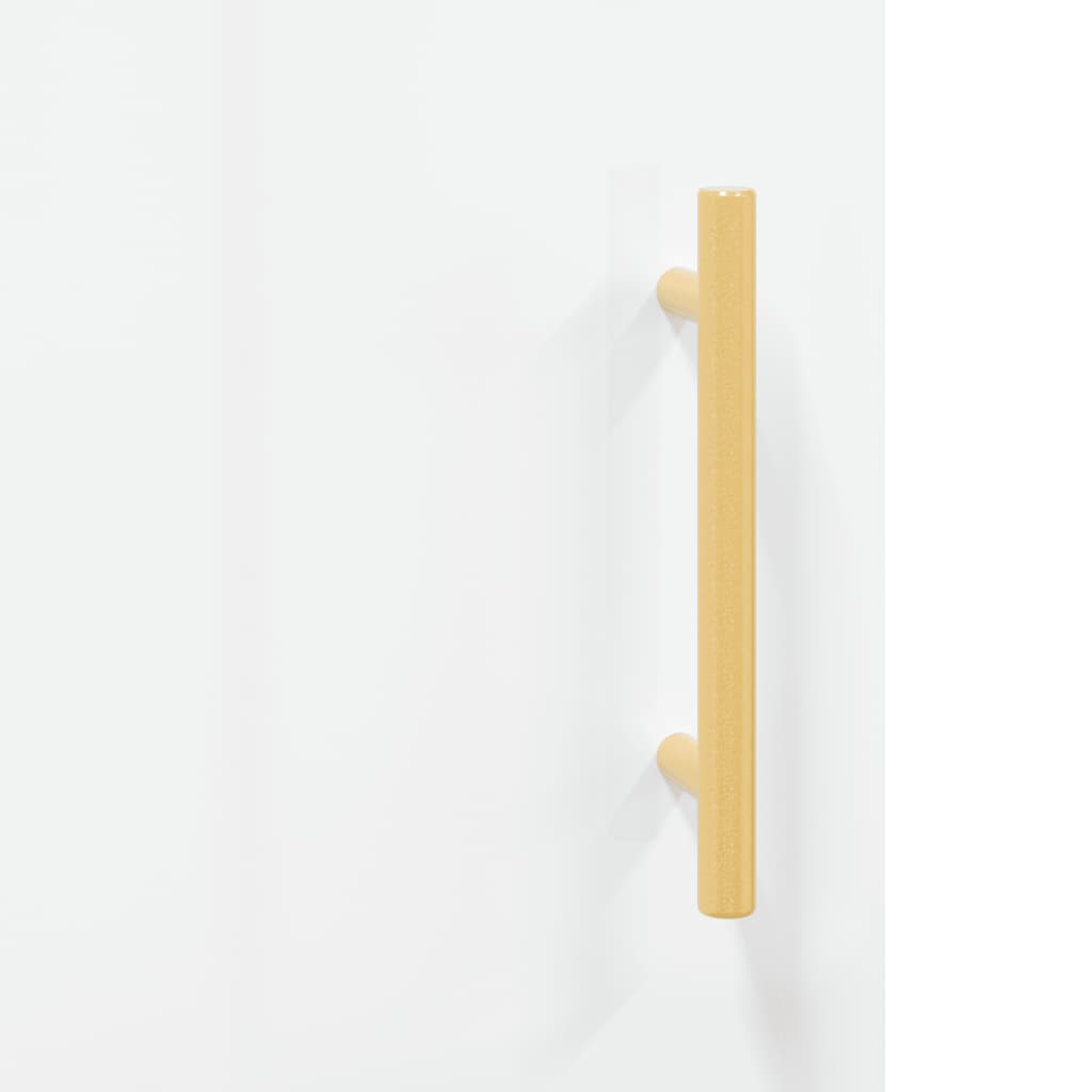 Sideboard Hochglanz-Weiß 34,5x34x90 cm Holzwerkstoff - Pazzar.ch