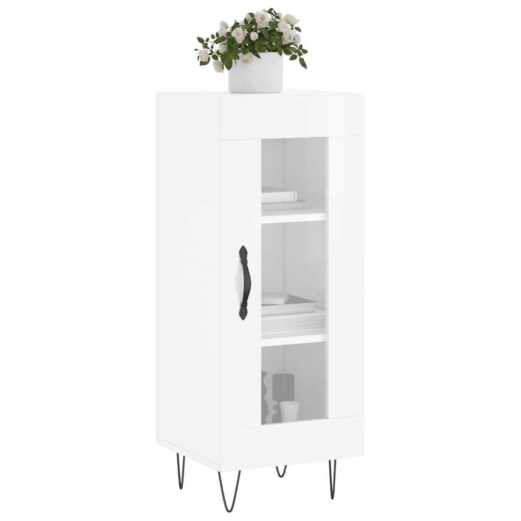 Sideboard Hochglanz-Weiß 34,5x34x90 cm Holzwerkstoff - Pazzar.ch