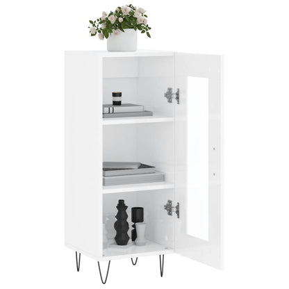 Sideboard Hochglanz-Weiß 34,5x34x90 cm Holzwerkstoff - Pazzar.ch