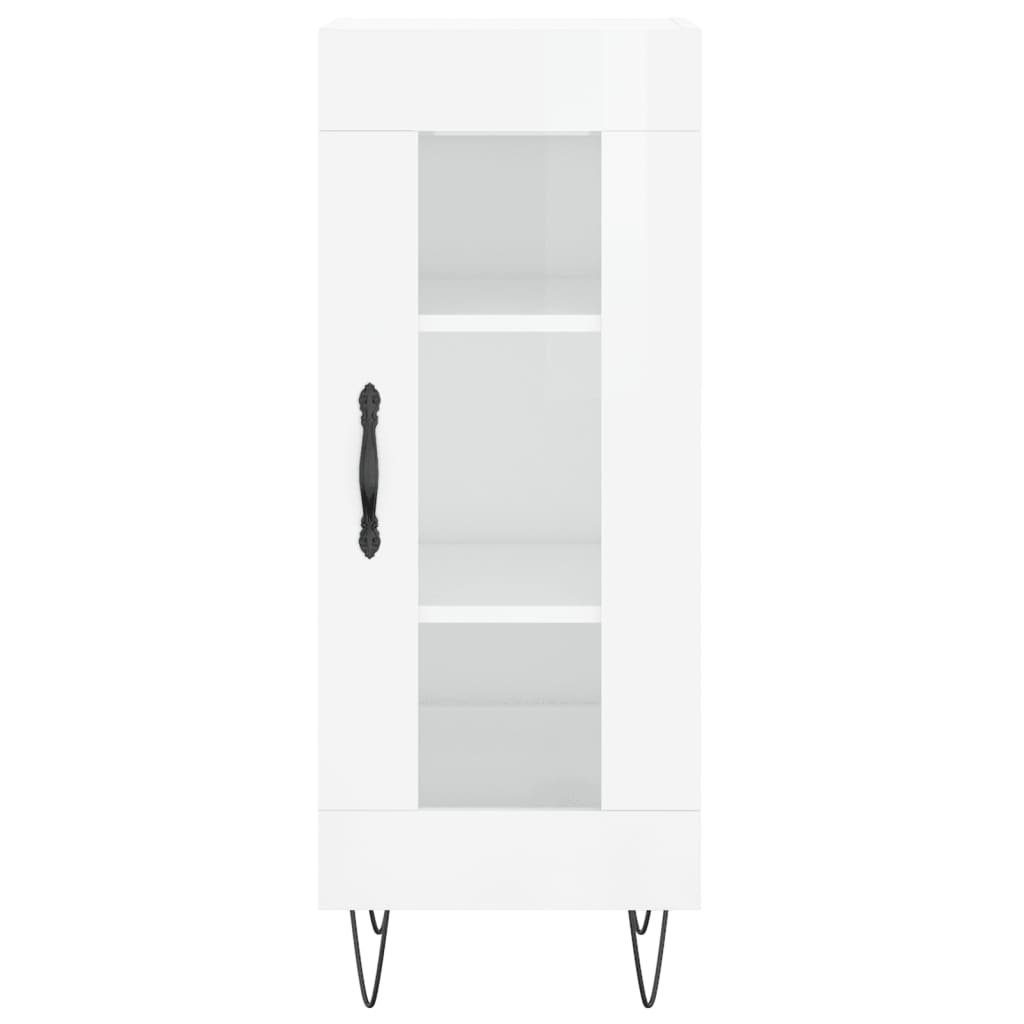 Sideboard Hochglanz-Weiß 34,5x34x90 cm Holzwerkstoff - Pazzar.ch