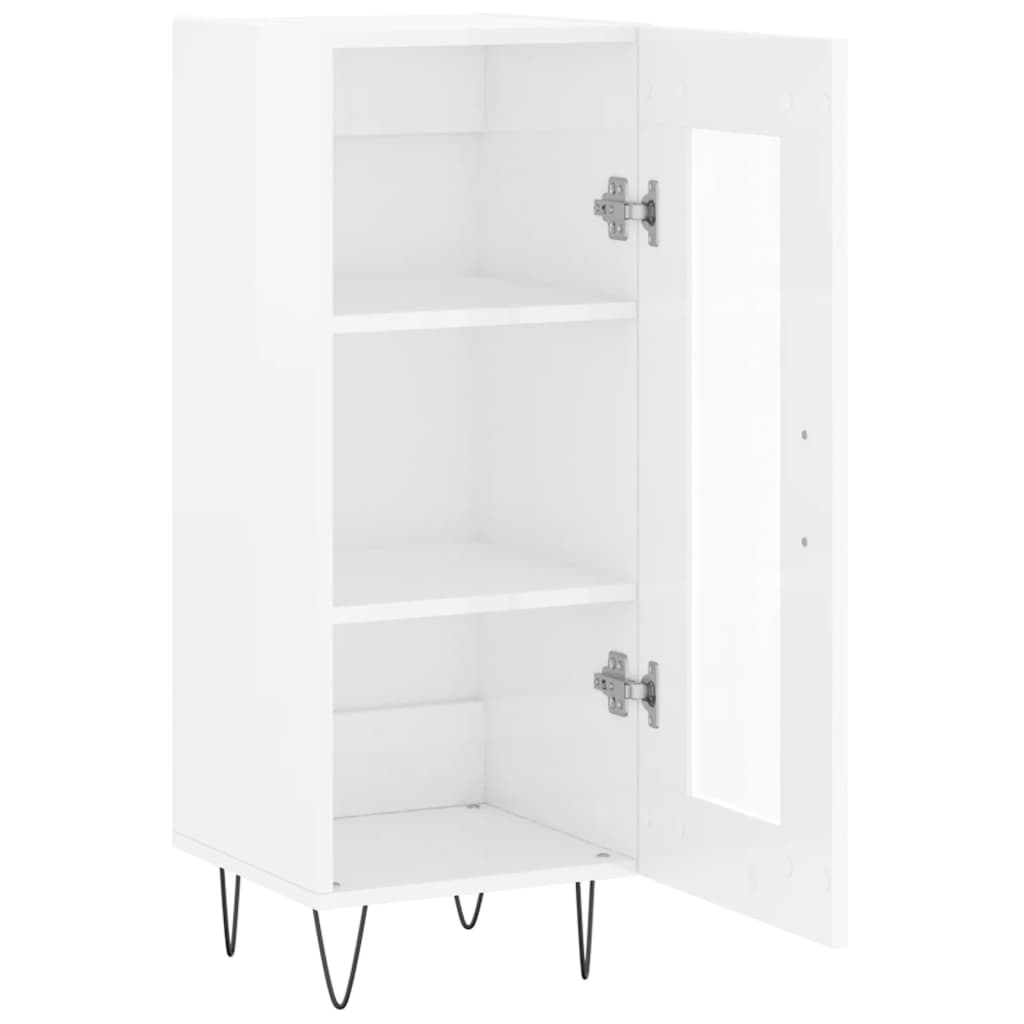 Sideboard Hochglanz-Weiß 34,5x34x90 cm Holzwerkstoff - Pazzar.ch