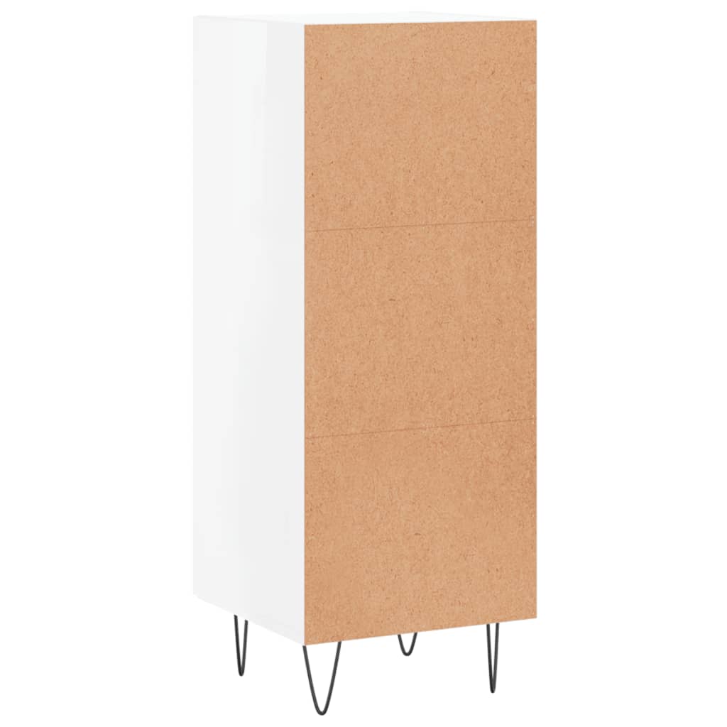 Sideboard Hochglanz-Weiß 34,5x34x90 cm Holzwerkstoff - Pazzar.ch
