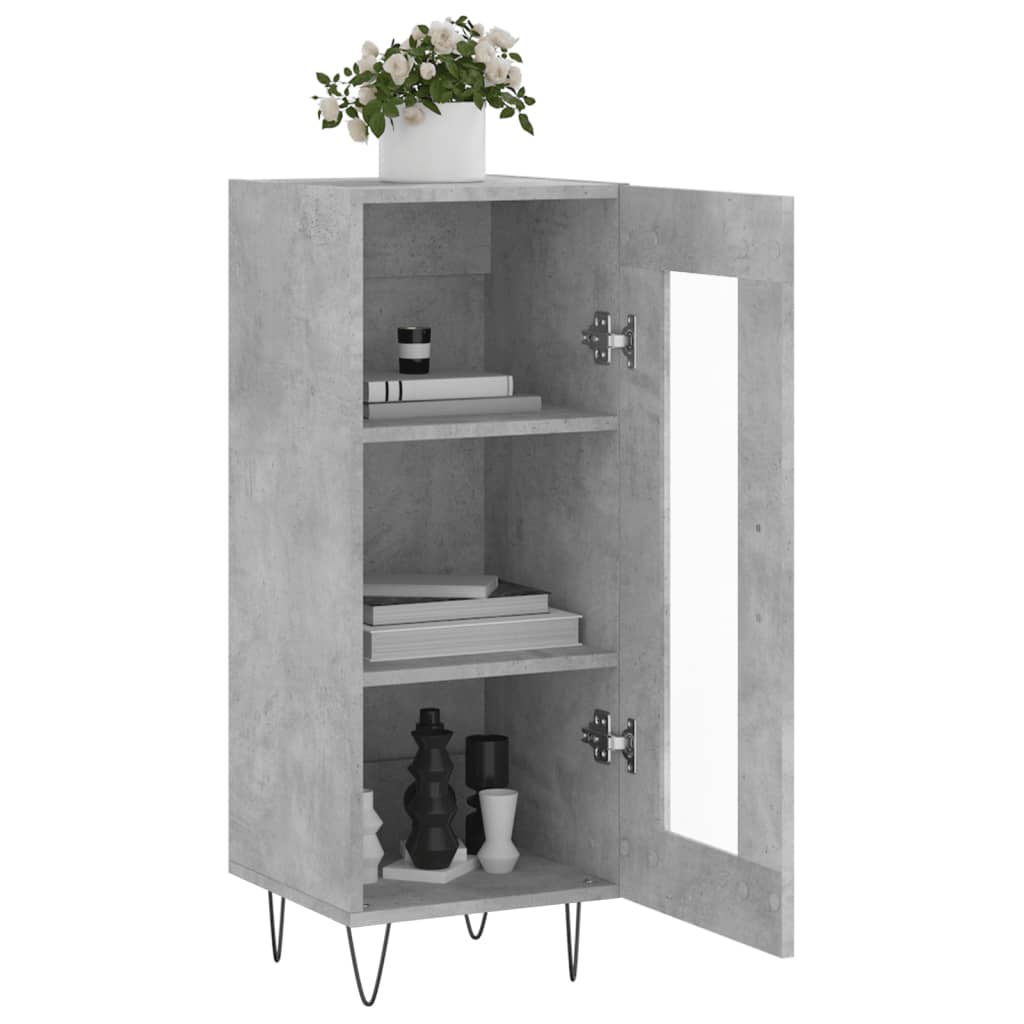 Sideboard Betongrau 34,5x34x90 cm Holzwerkstoff - Pazzar.ch
