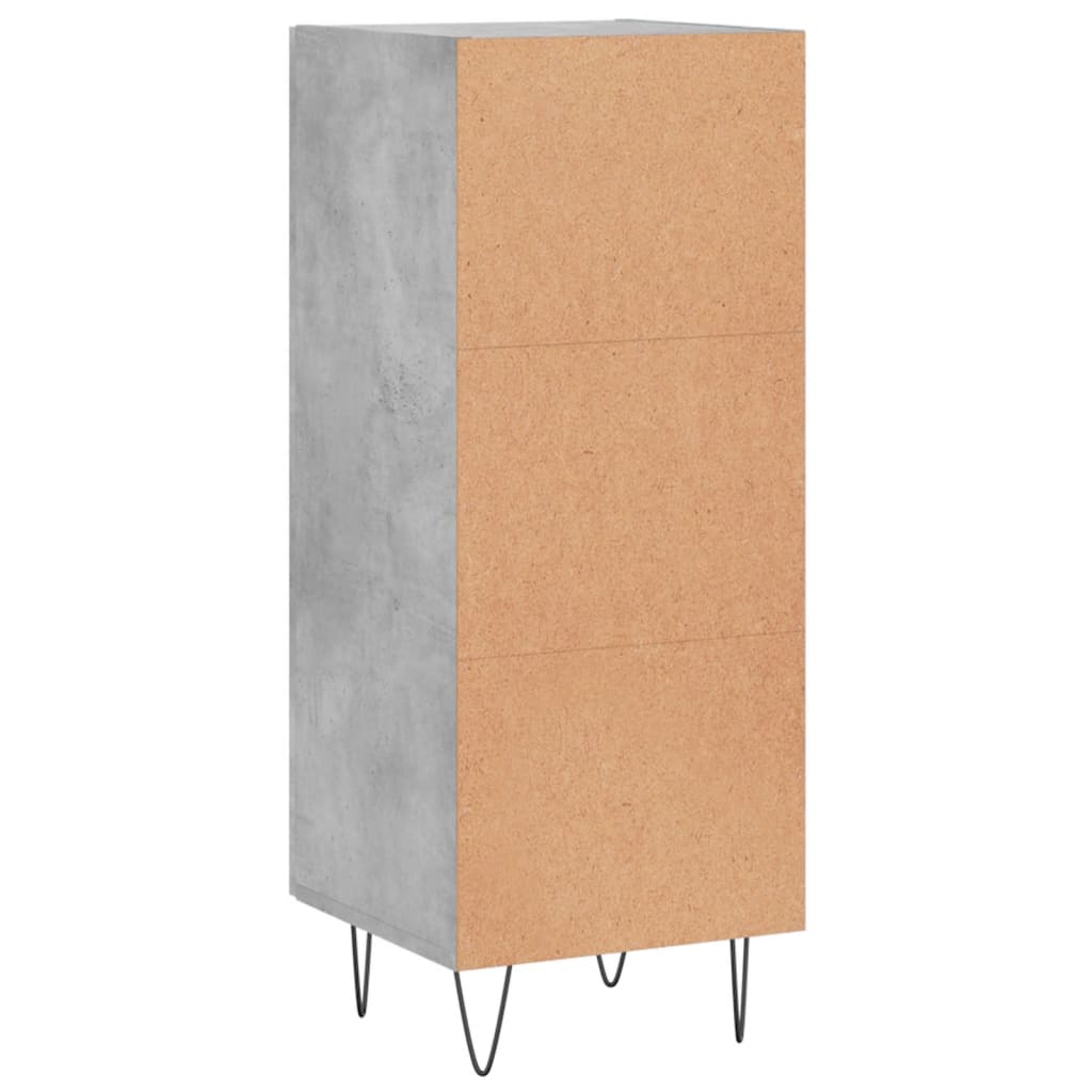 Sideboard Betongrau 34,5x34x90 cm Holzwerkstoff - Pazzar.ch