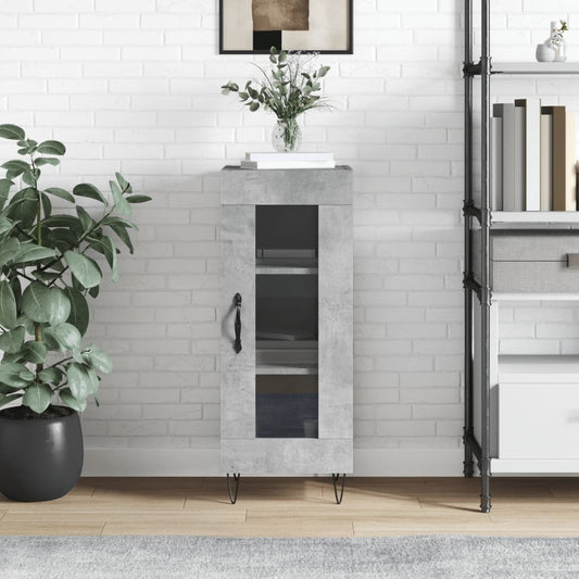 Sideboard Betongrau 34,5x34x90 cm Holzwerkstoff - Pazzar.ch