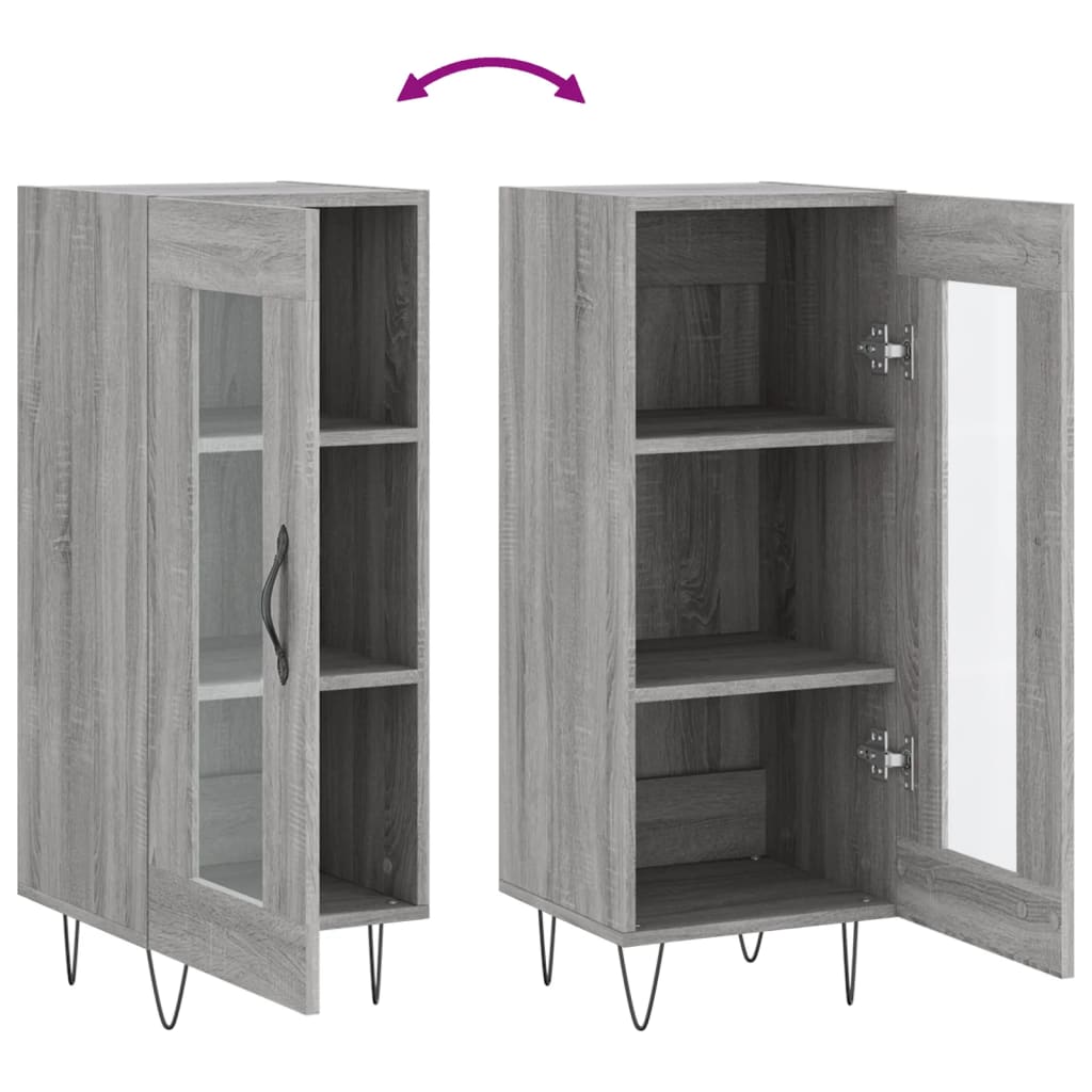 Sideboard Grau Sonoma 34,5x34x90 cm Holzwerkstoff - Pazzar.ch