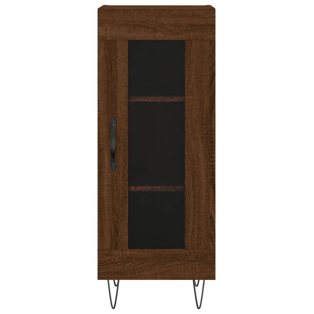 Sideboard Braun Eichen-Optik 34,5x34x90 cm Holzwerkstoff - Pazzar.ch