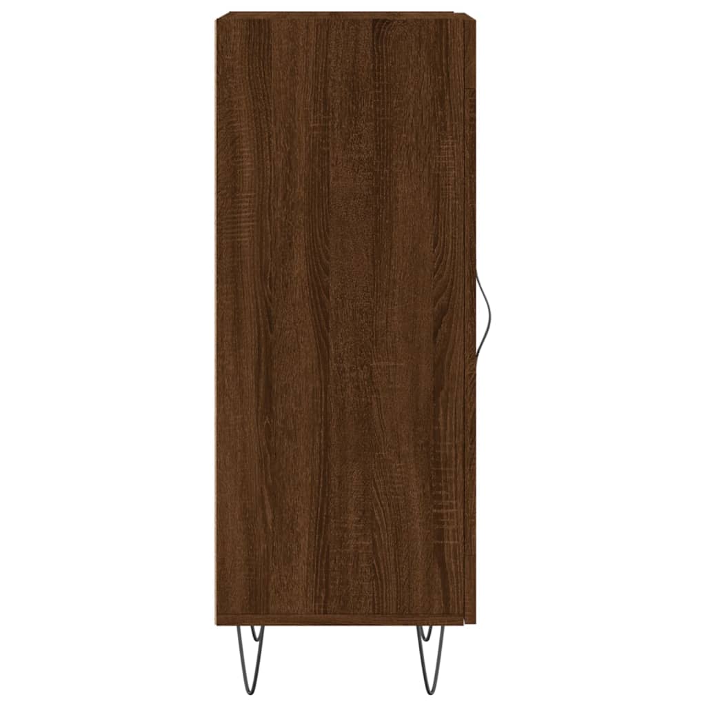 Sideboard Braun Eichen-Optik 34,5x34x90 cm Holzwerkstoff - Pazzar.ch