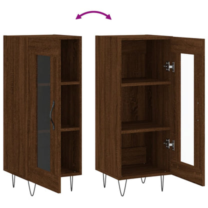 Sideboard Braun Eichen-Optik 34,5x34x90 cm Holzwerkstoff - Pazzar.ch