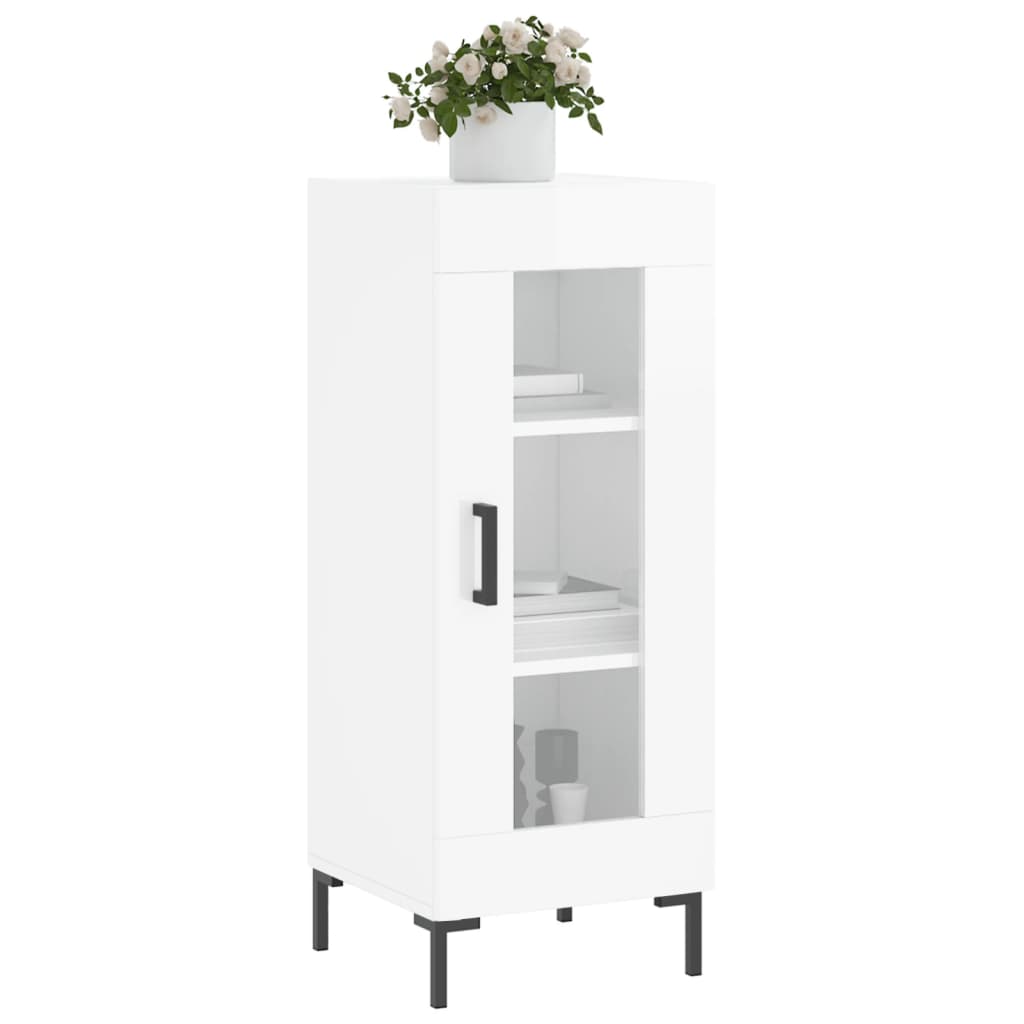 Sideboard Hochglanz-Weiß 34,5x34x90 cm Holzwerkstoff - Pazzar.ch
