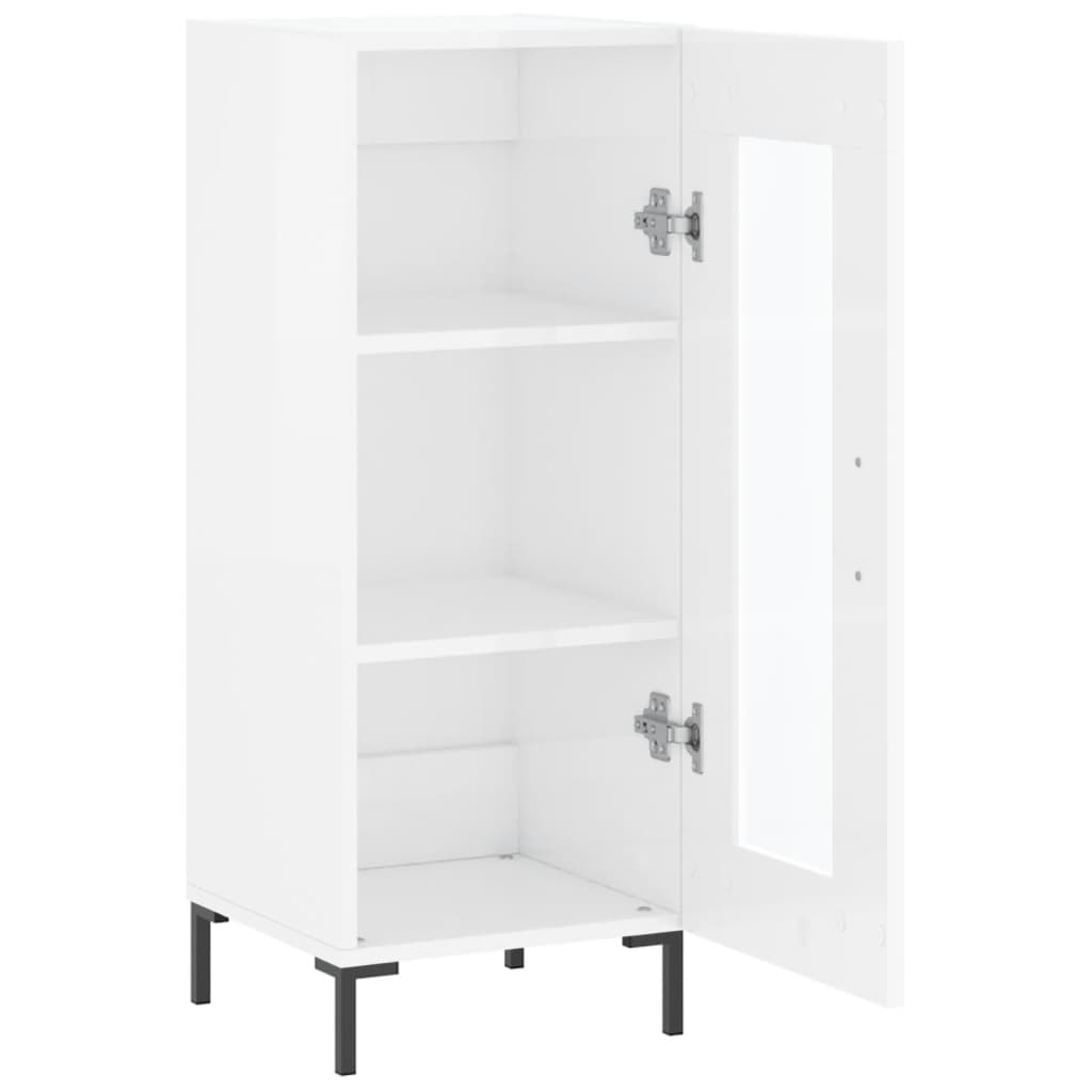 Sideboard Hochglanz-Weiß 34,5x34x90 cm Holzwerkstoff - Pazzar.ch