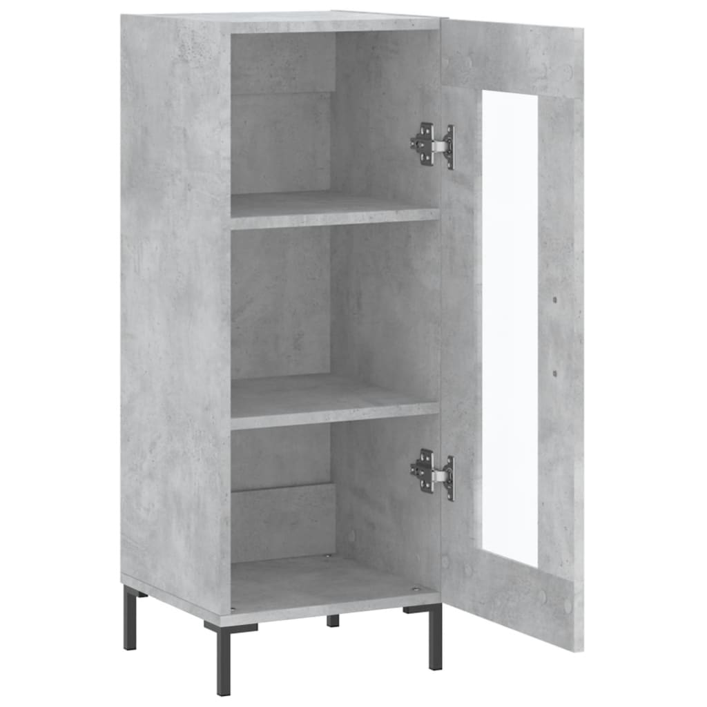 Sideboard Betongrau 34,5x34x90 cm Holzwerkstoff - Pazzar.ch