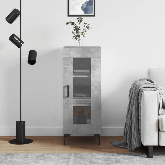 Sideboard Betongrau 34,5x34x90 cm Holzwerkstoff - Pazzar.ch