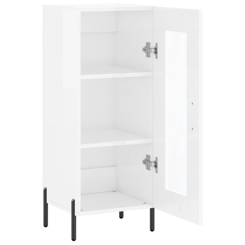 Sideboard Hochglanz-Weiß 34,5x34x90 cm Holzwerkstoff - Pazzar.ch