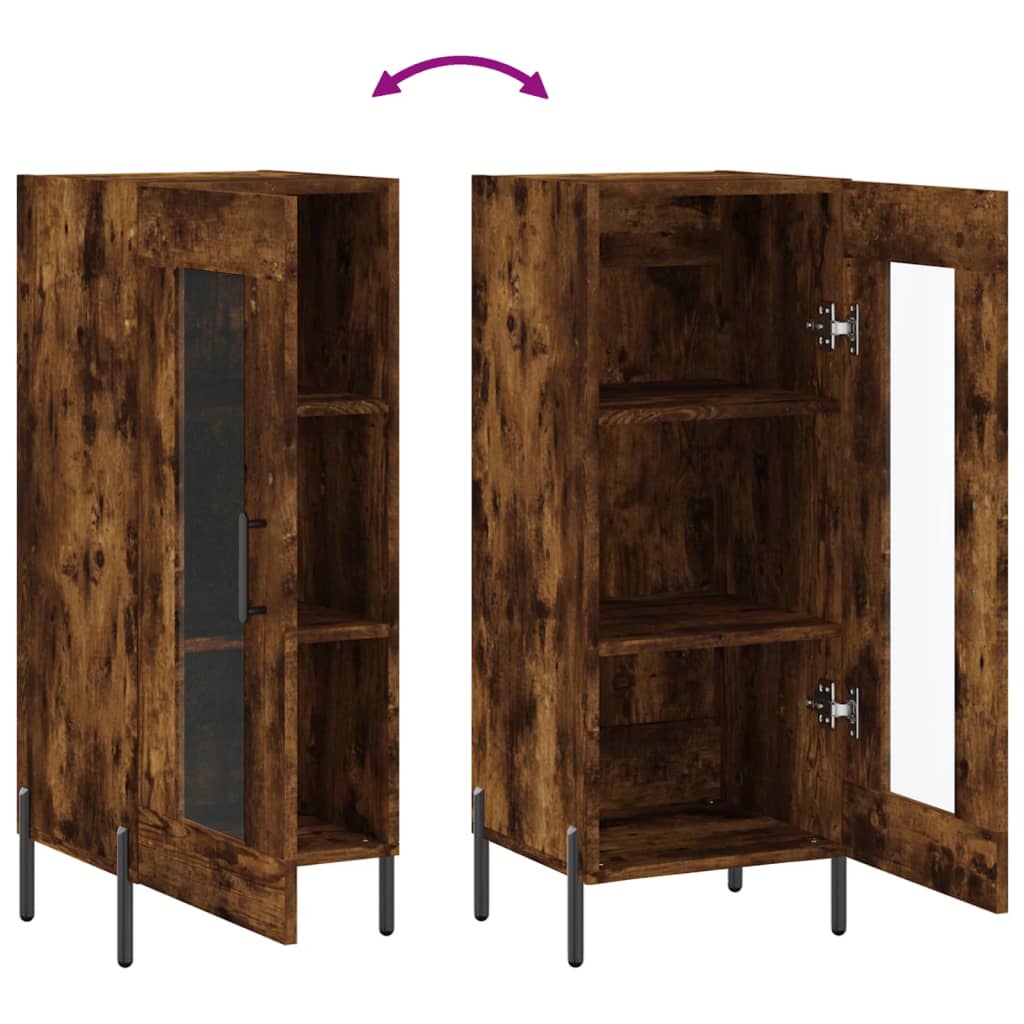 Sideboard Räuchereiche 34,5x34x90 cm Holzwerkstoff - Pazzar.ch