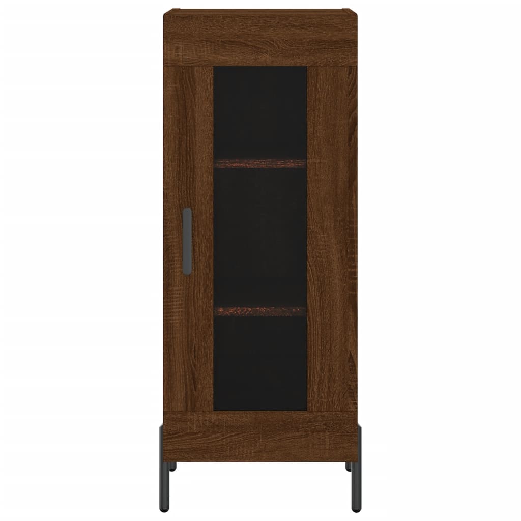 Sideboard Braun Eichen-Optik 34,5x34x90 cm Holzwerkstoff - Pazzar.ch