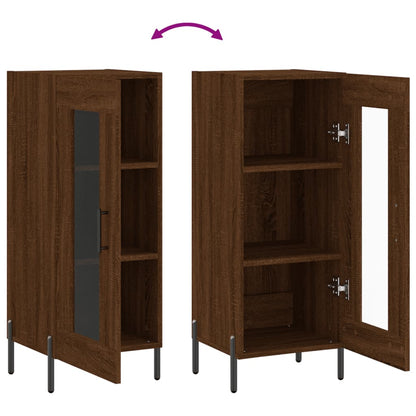 Sideboard Braun Eichen-Optik 34,5x34x90 cm Holzwerkstoff - Pazzar.ch
