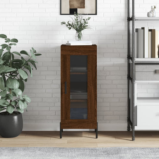 Sideboard Braun Eichen-Optik 34,5x34x90 cm Holzwerkstoff - Pazzar.ch