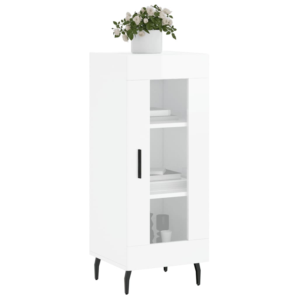 Sideboard Hochglanz-Weiß 34,5x34x90 cm Holzwerkstoff - Pazzar.ch