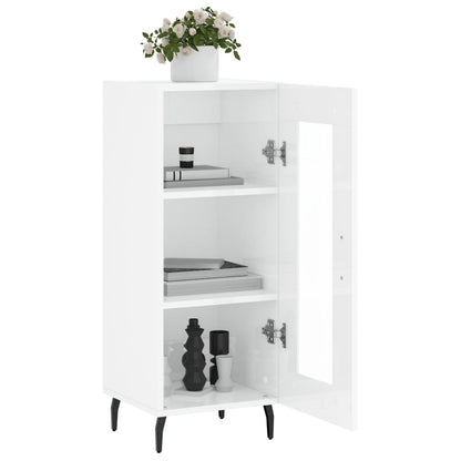 Sideboard Hochglanz-Weiß 34,5x34x90 cm Holzwerkstoff - Pazzar.ch