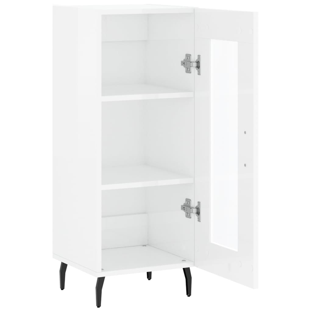 Sideboard Hochglanz-Weiß 34,5x34x90 cm Holzwerkstoff - Pazzar.ch