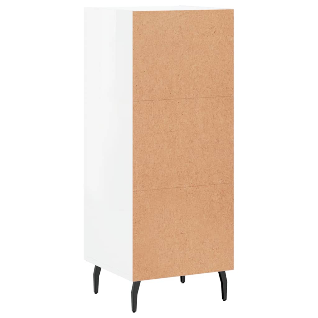 Sideboard Hochglanz-Weiß 34,5x34x90 cm Holzwerkstoff - Pazzar.ch