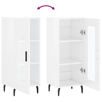 Sideboard Hochglanz-Weiß 34,5x34x90 cm Holzwerkstoff - Pazzar.ch