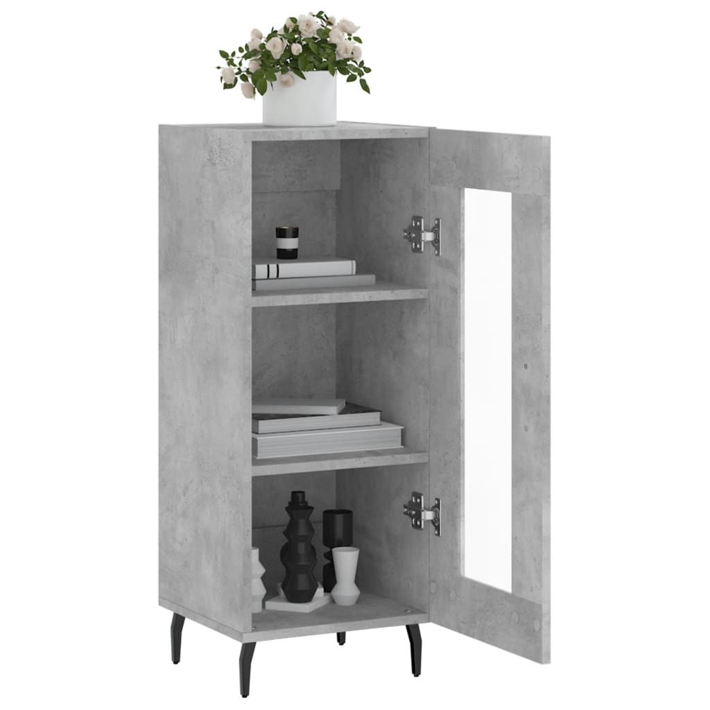 Sideboard Betongrau 34,5x34x90 cm Holzwerkstoff - Pazzar.ch