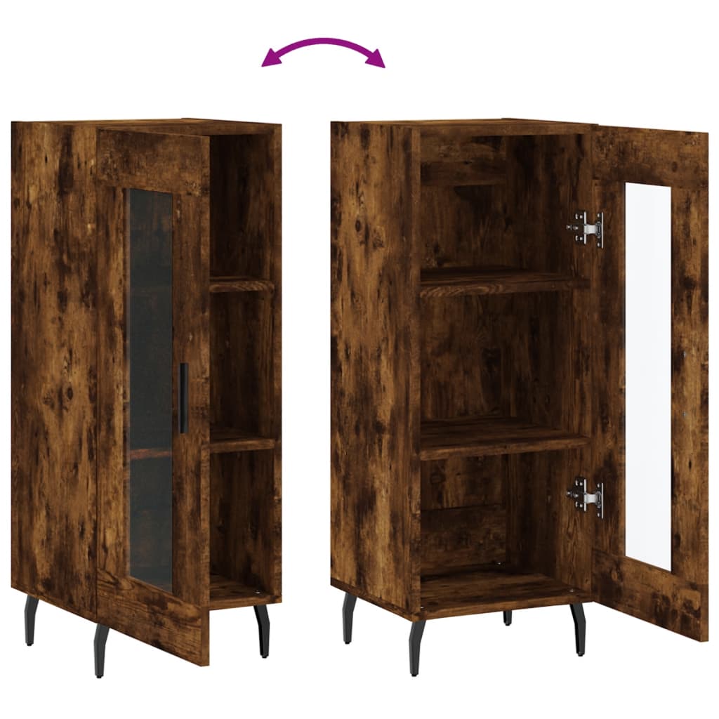 Sideboard Räuchereiche 34,5x34x90 cm Holzwerkstoff - Pazzar.ch
