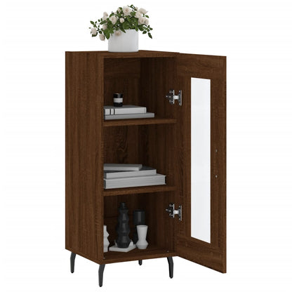 Sideboard Braun Eichen-Optik 34,5x34x90 cm Holzwerkstoff - Pazzar.ch