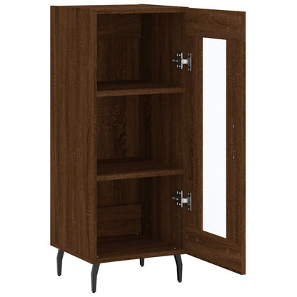 Sideboard Braun Eichen-Optik 34,5x34x90 cm Holzwerkstoff - Pazzar.ch