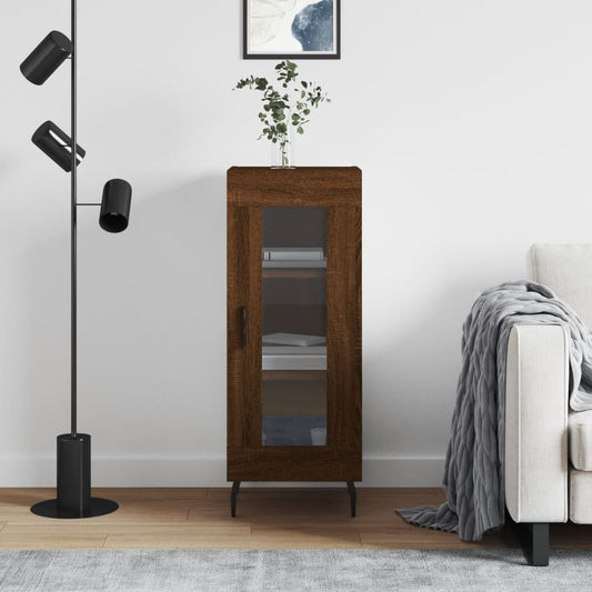Sideboard Braun Eichen-Optik 34,5x34x90 cm Holzwerkstoff - Pazzar.ch